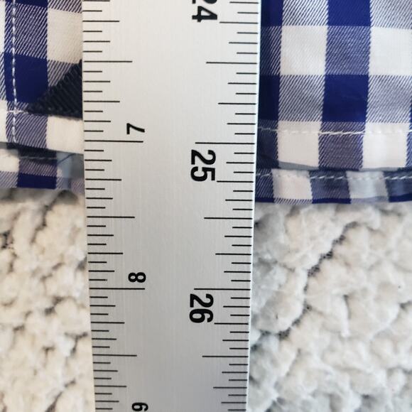 Untuckit Shirt Womens 4 Blue White Gingham Long Sleeve Preppy Classiccore 34x30 - Picture 4 of 9
